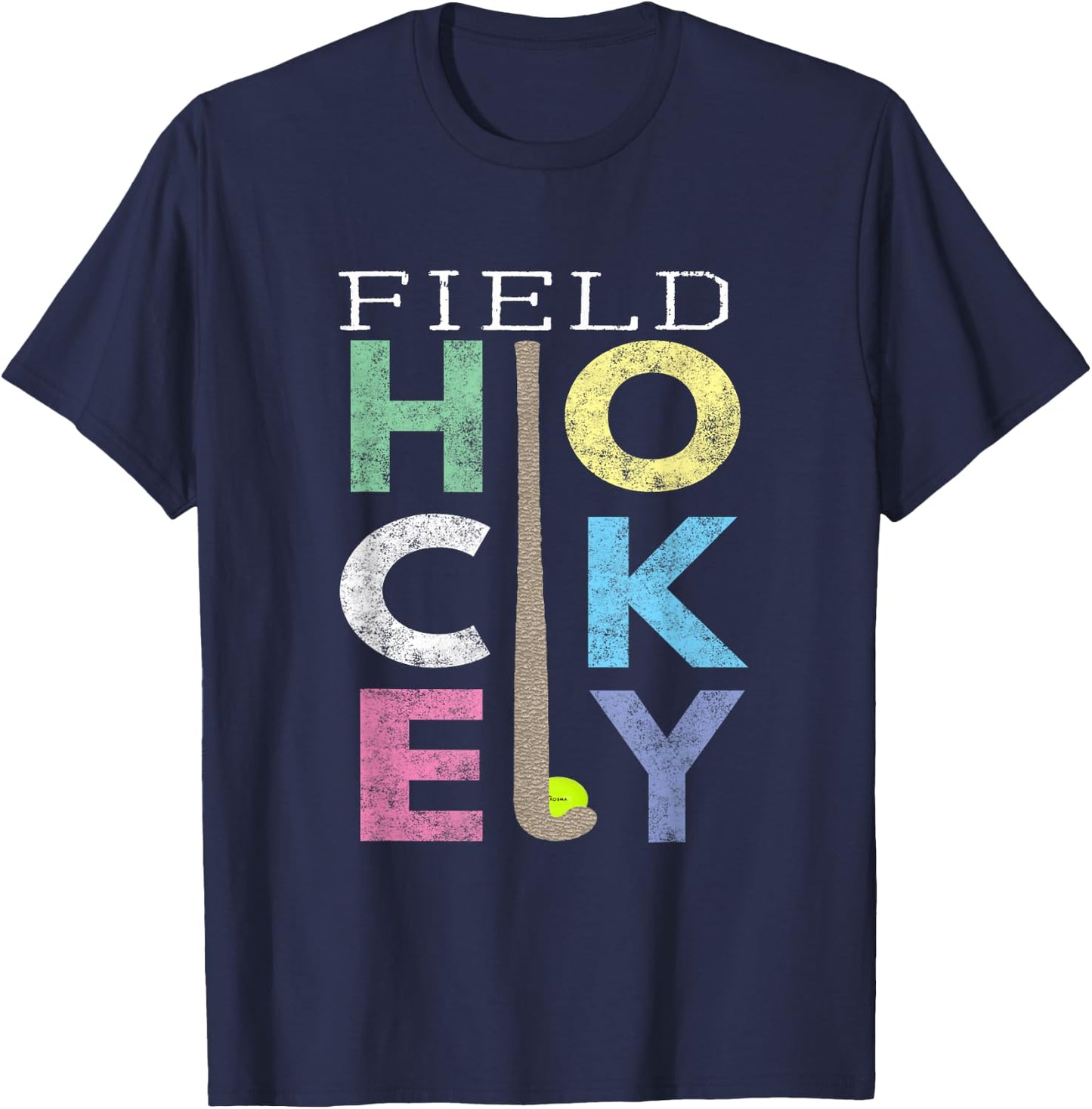 Girls Love Field Hockey Fun Birthday Gift product T-Shirt - T-Shirt | Navy