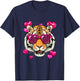 Valentines Tiger Shirt Valentine's Day Animal Tiger Face T-Shirt - T-Shirt | Navy