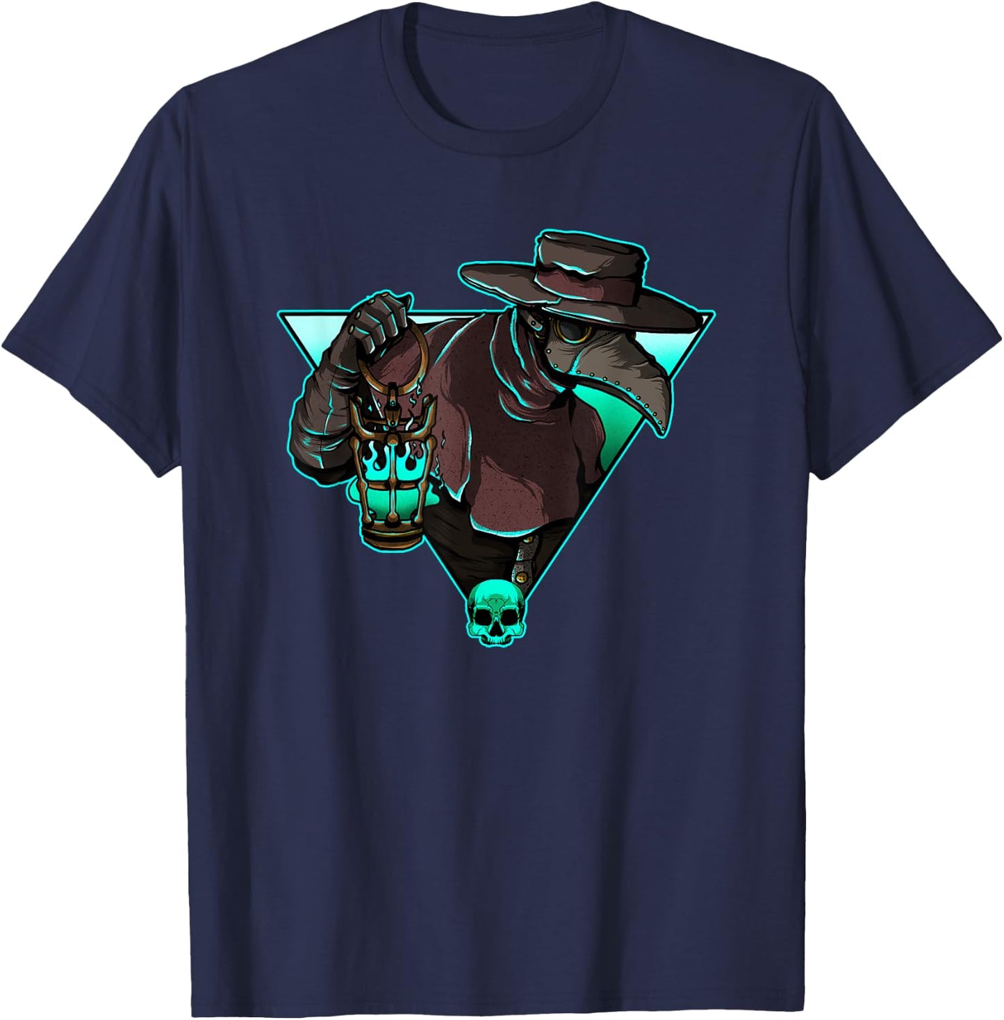 Plague Doctor Medieval Creepy Gothic Raven Steampunk Grunge T-Shirt - T-Shirt | Navy