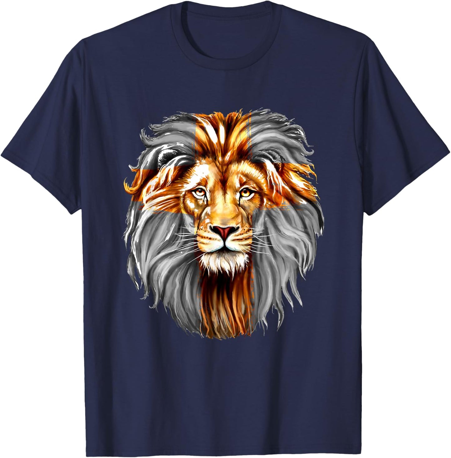 Jesus Lion Of Judah T-Shirt - T-Shirt | Navy
