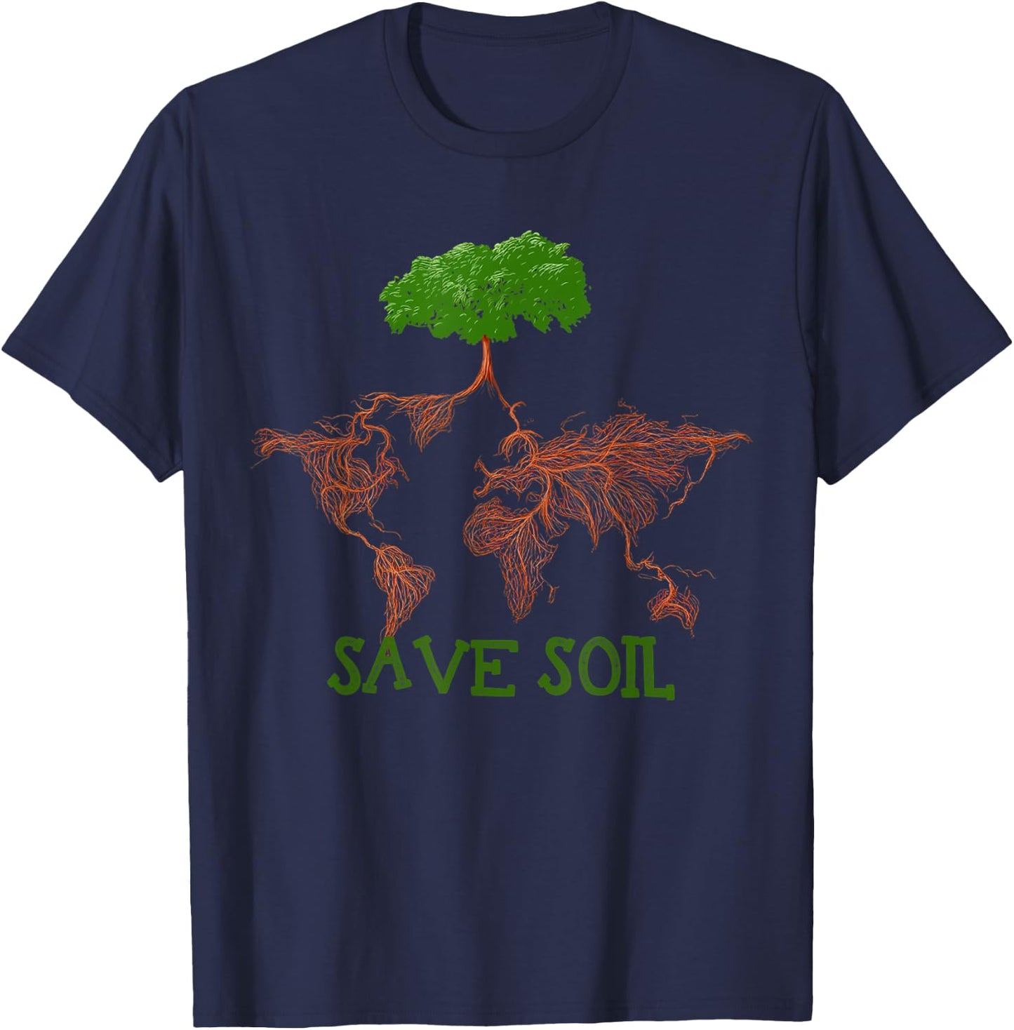 Save Soil Support Sadhguru To Save Our Lives Cute Earth Day T-Shirt - T-Shirt | Navy