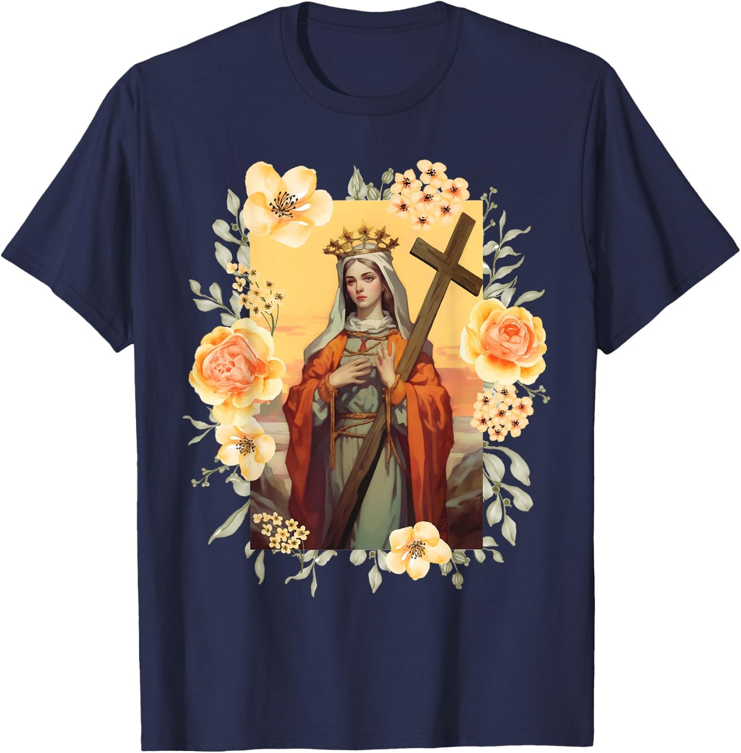 St Helena The True Cross and Church of the Holy Sepulchre T-Shirt - T-Shirt | Navy