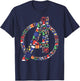 Marvel Avengers A Logo Symbol Holiday Christmas Icons T-Shirt - T-Shirt | Navy