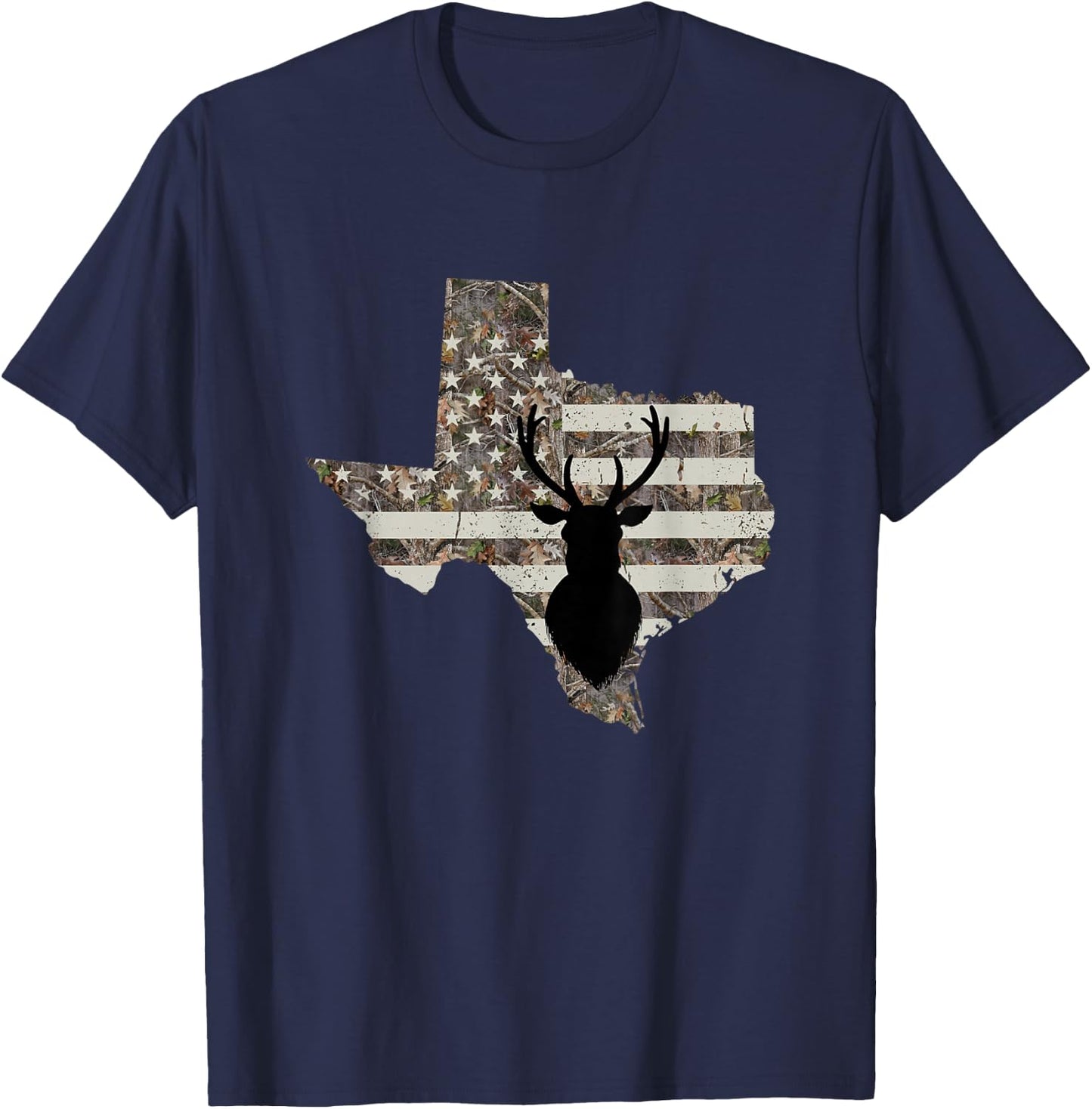 Texas Whitetail Deer Hunting T-Shirt - T-Shirt | Navy