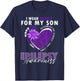 I Wear Purple For My Son Epilepsy Awareness Supporter T-Shirt - T-Shirt | Navy