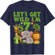 7 Year Old Zoo Birthday Safari Jungle Animal 7th B-day T-Shirt - T-Shirt | Navy