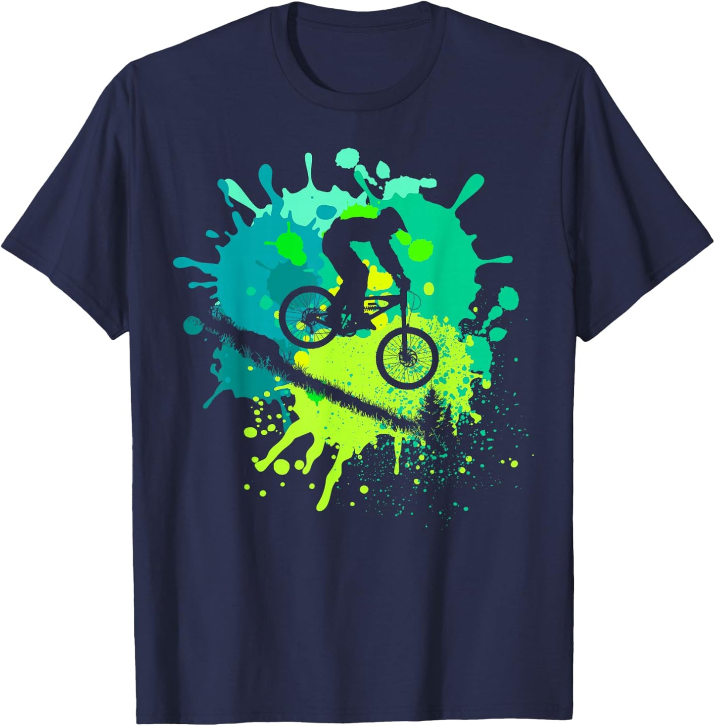 MTB for Mountain Biker | Boys Retro Mountain Bike T-Shirt - T-Shirt | Navy