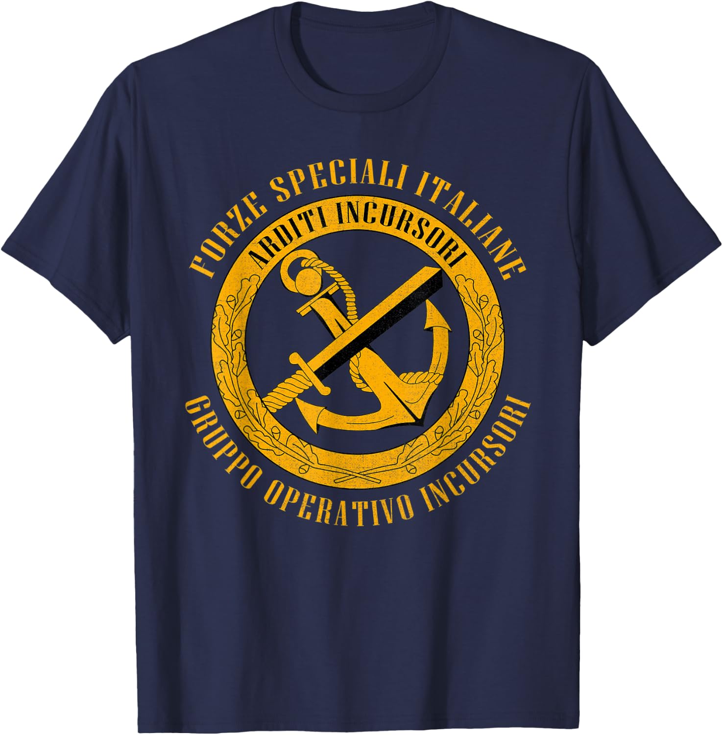 Italian Special Force Gruppo Operativo Incursori Military T-Shirt - T-Shirt | Navy