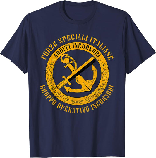 Italian Special Force Gruppo Operativo Incursori Military T-Shirt - T-Shirt | Navy