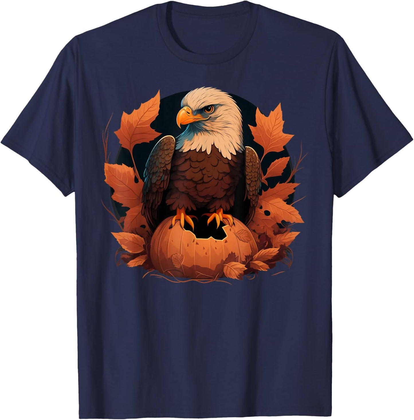 Pumpkin Eagle costume on Eagle Halloween T-Shirt - T-Shirt | Navy