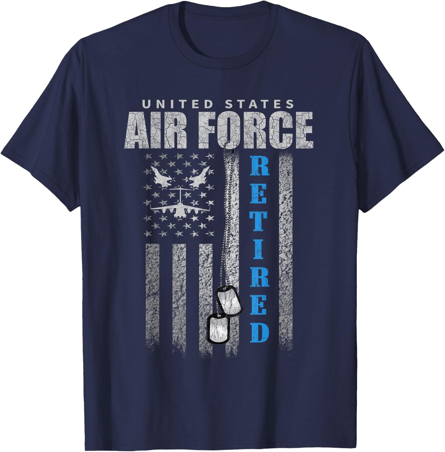 Veteran Of The United States Air Force Retired T-Shirt - T-Shirt | Navy
