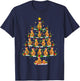 Holiday Xmas Lighting Santa Fried Chicken Christmas Tree T-Shirt - T-Shirt | Navy