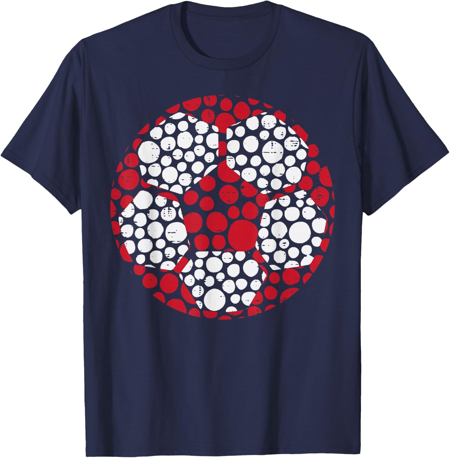 Soccer Ball Dots Football International Dot Day Men Boys Kid T-Shirt - T-Shirt | Navy