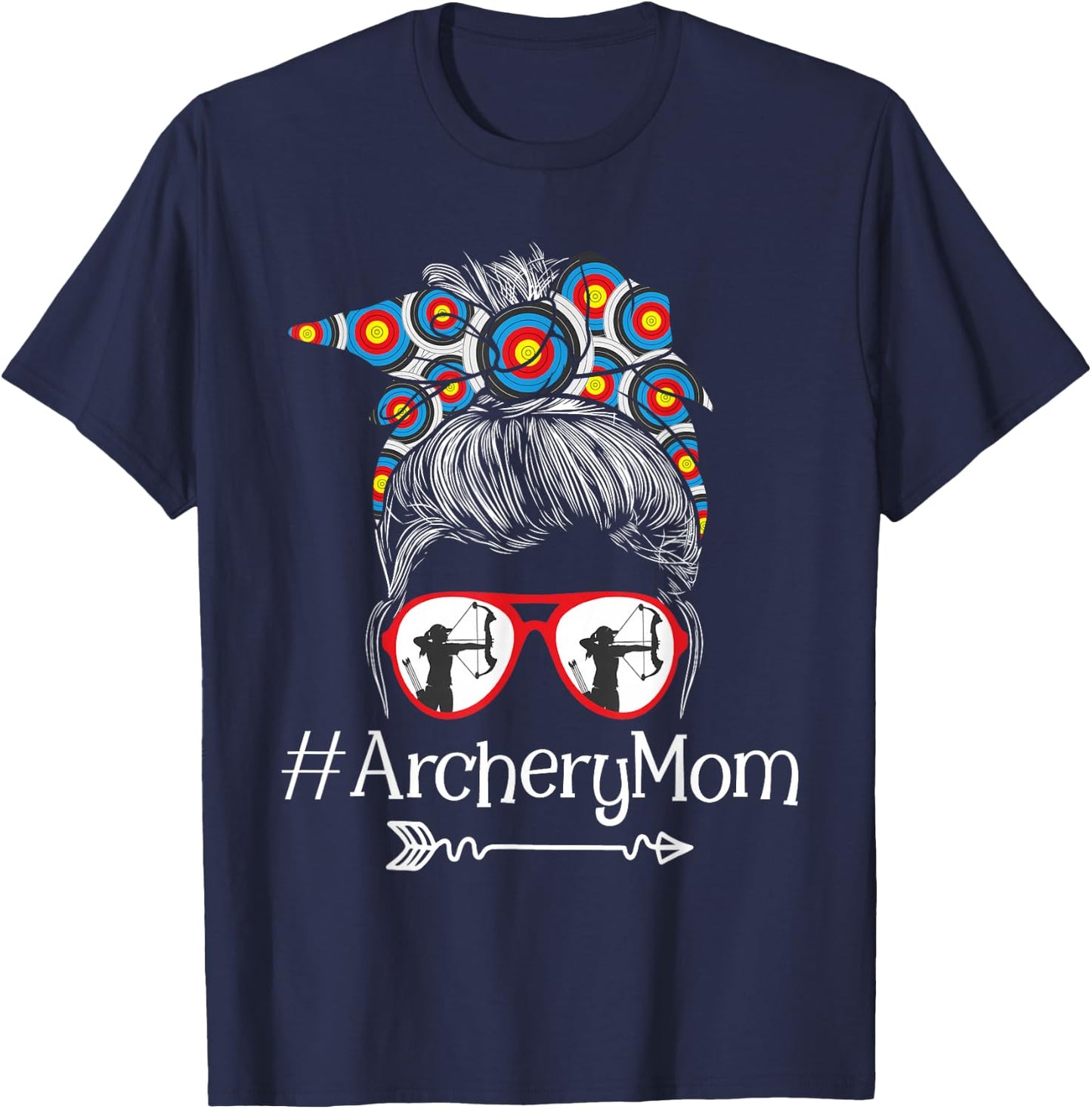 Archery Mom - Mothers Day Bowhunter Archer Bowman Bows Small T-Shirt - T-Shirt | Navy