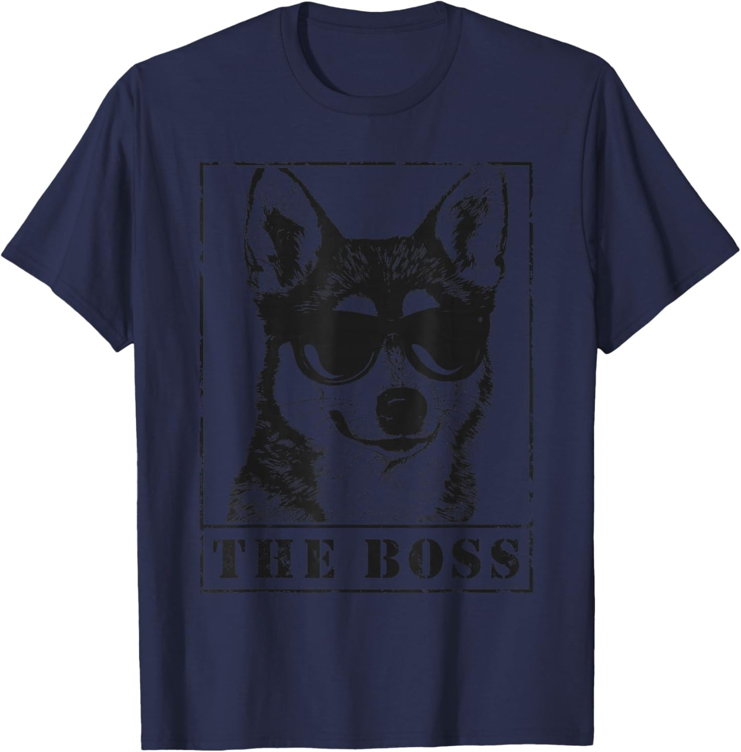The Funny Alaskan Klee Kai Boss Mom Dad Dog Lover T-Shirt - T-Shirt | Navy