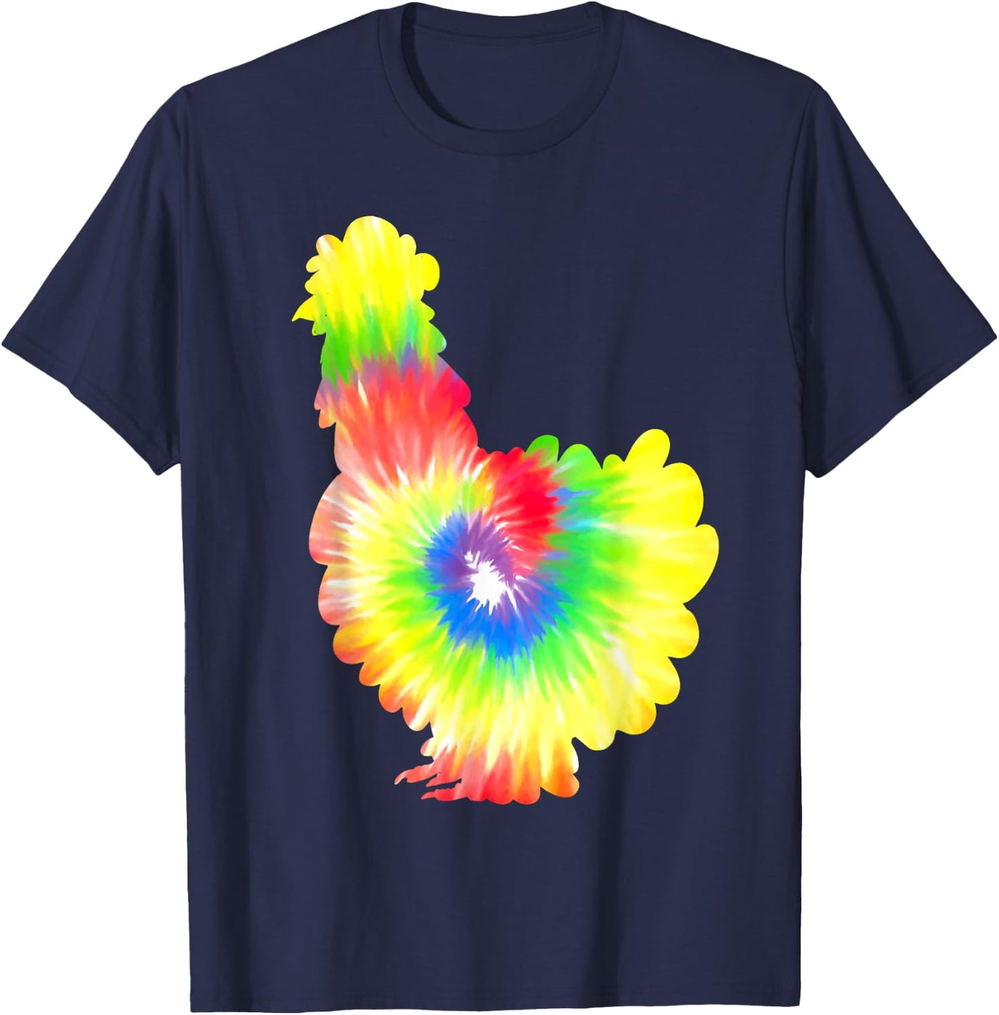 Silkie Chicken Hippi Farmer Poulet Pet Chinese Silk Chicken T-Shirt - T-Shirt | Navy