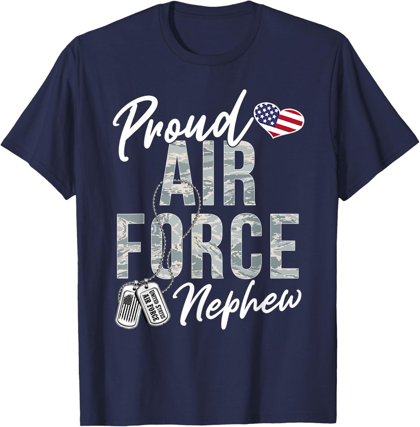 Proud Air Force Nephew US Air Force Graduation Nephew T-Shirt - T-Shirt | Navy