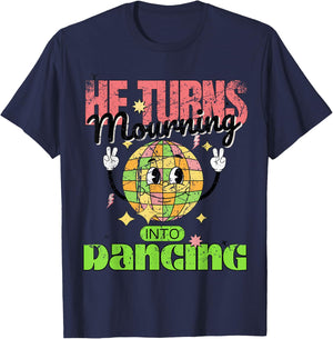 Psalm 30:11 He Turns Mourning To Dancing Christian Retro 70s T-Shirt - T-Shirt | Navy