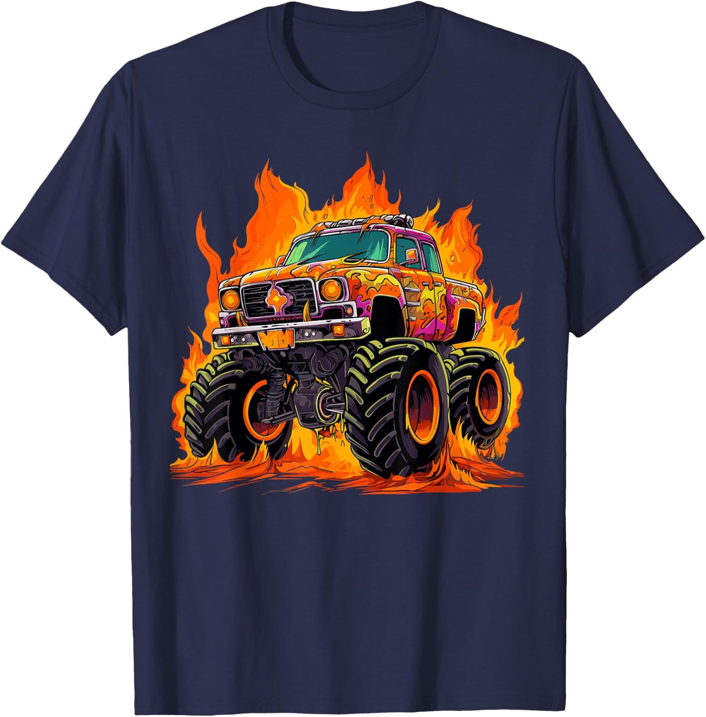 Monster Truck for toddlers Youth & Adults T-Shirt - T-Shirt | Navy