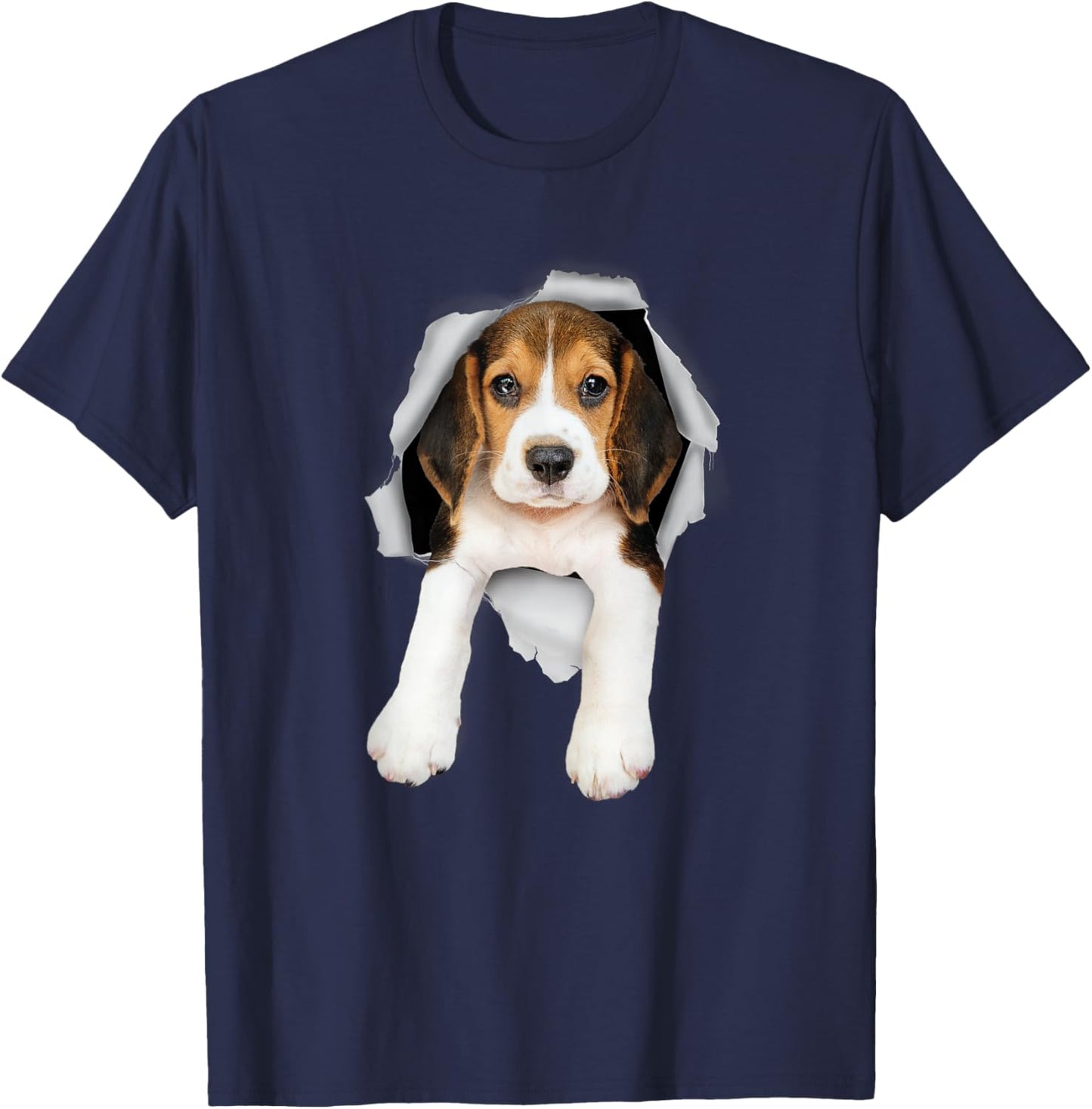 Sneaking Beagle - Puppy Dog Lover Animal Breeder Pet Owner T-Shirt - T-Shirt | Navy
