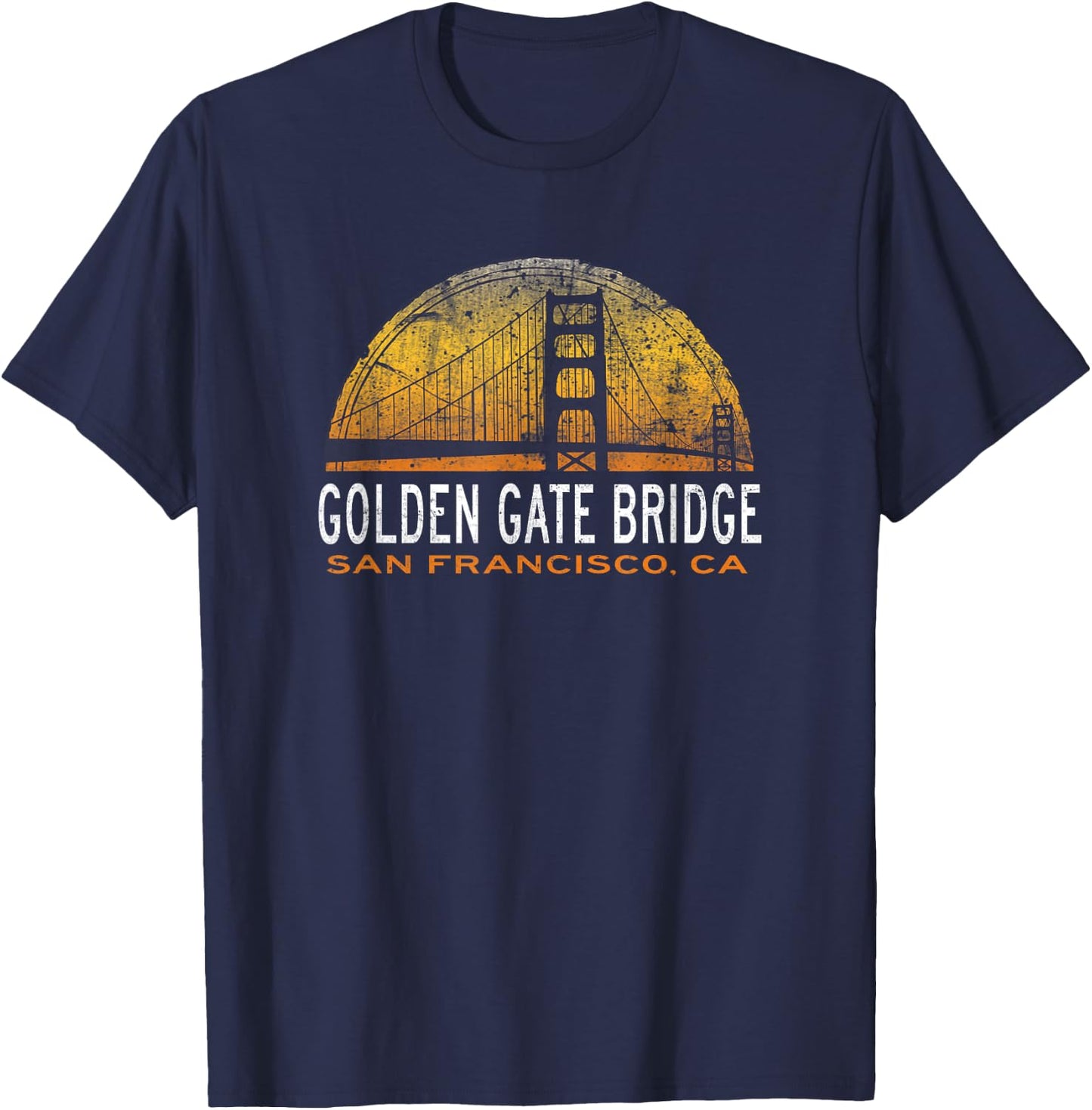 Golden Gate Bridge Vintage San Francisco, CA T-Shirt - T-Shirt | Navy