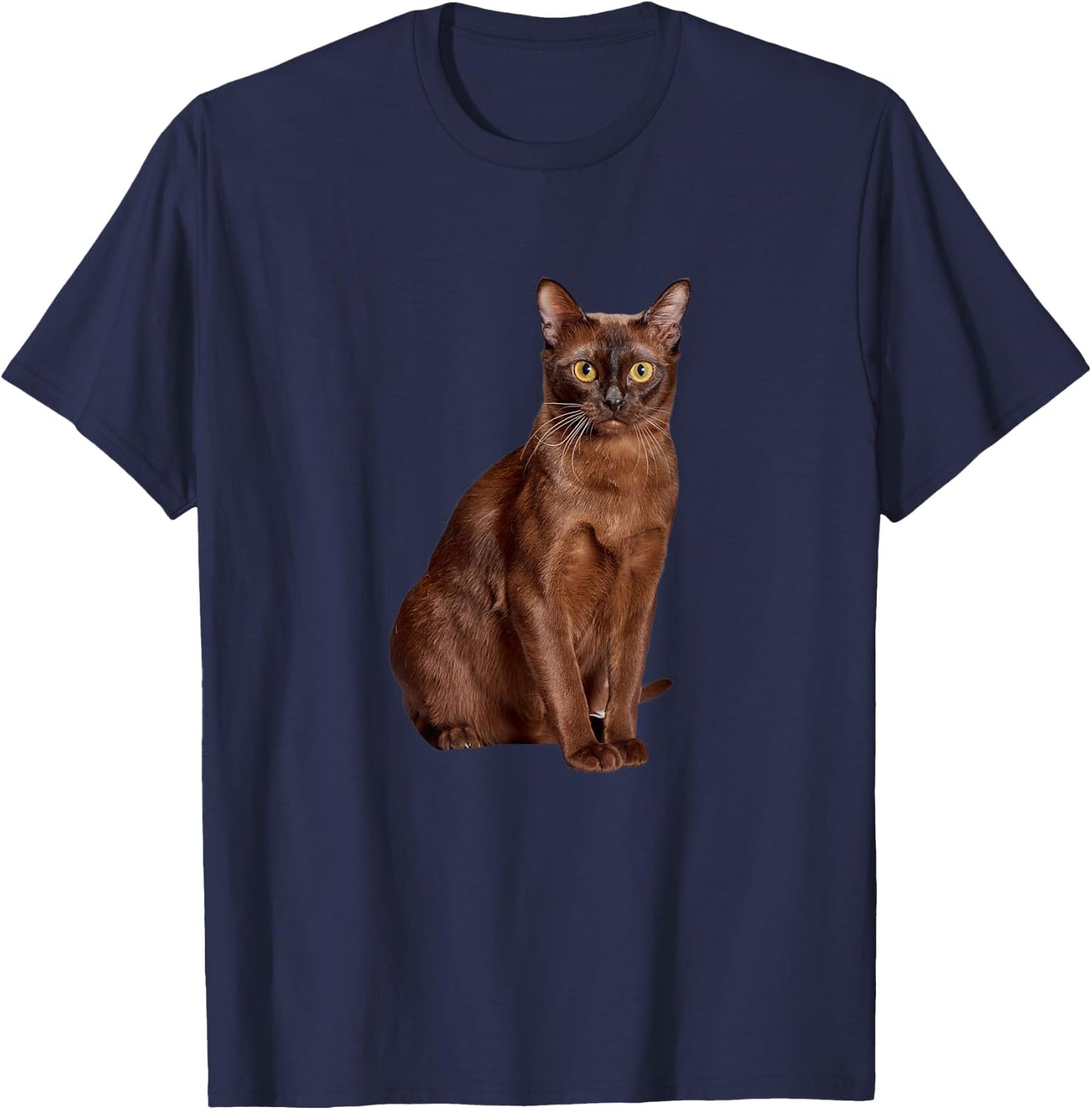 Burmese Cat Shirt Beautiful Burmese Cat Breed Men Women Girls Kids T-Shirt - T-Shirt | Navy