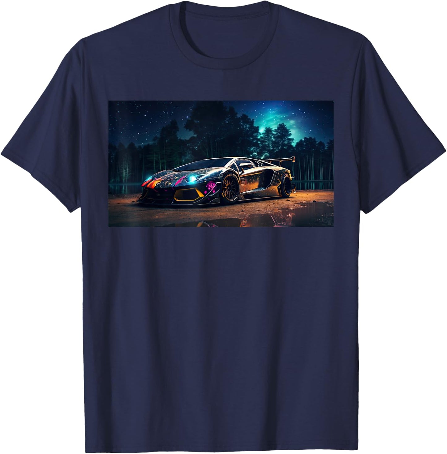 Exotic Supercar Night Racecar Tuning Drift T-Shirt - T-Shirt | Navy