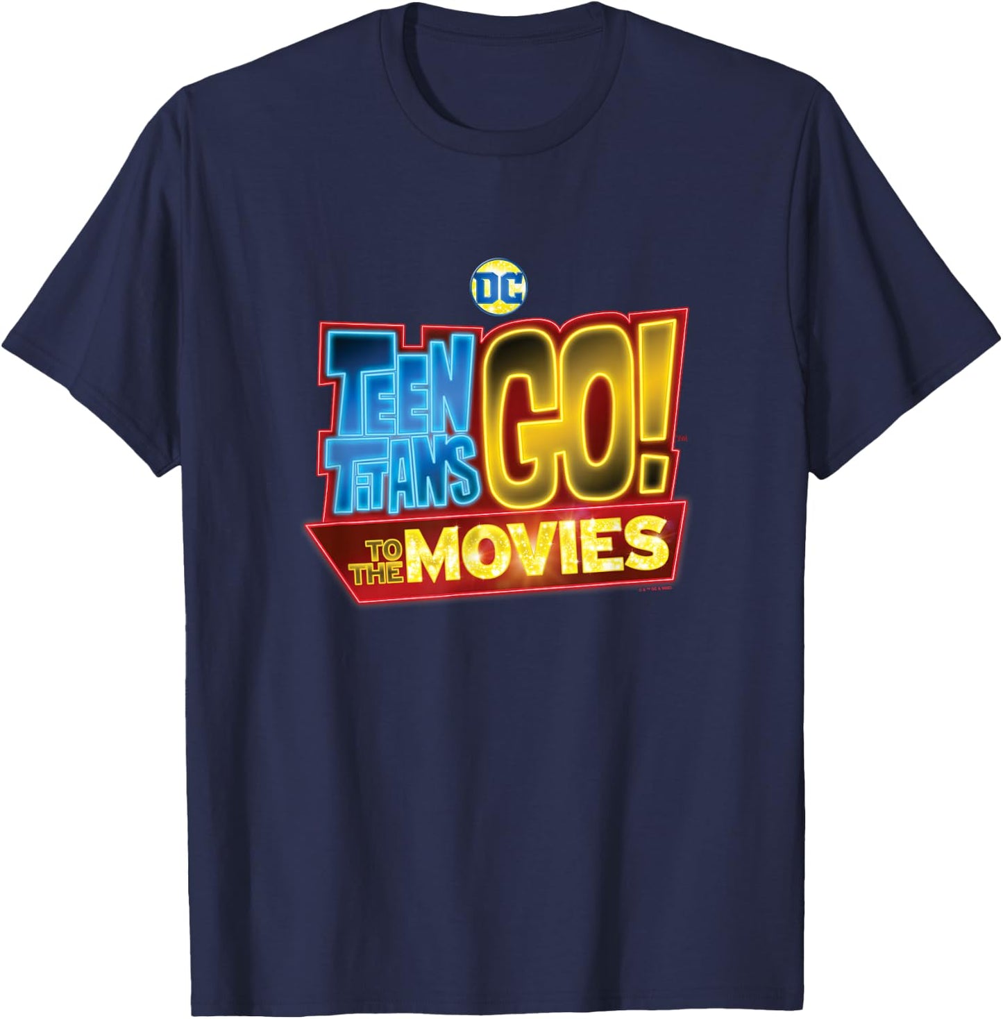 Teen Titans Go! To The Movies Cinema Sign Vintage Logo T-Shirt - T-Shirt | Navy