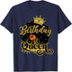 Birthday Afro Women Girls African American Black Queen T-Shirt - T-Shirt | Navy
