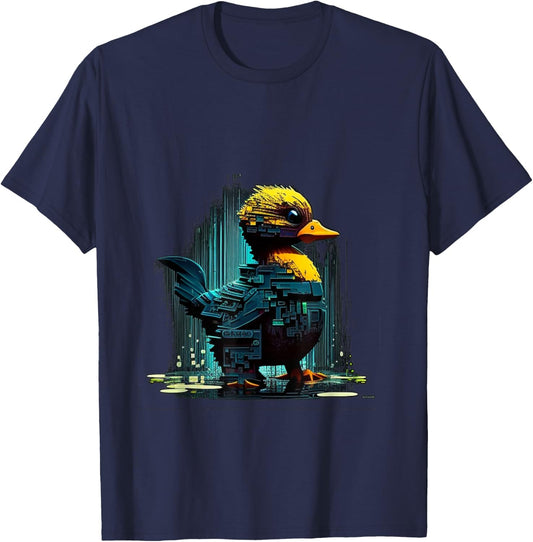 Cool cyber Duck T-Shirt - T-Shirt | Navy