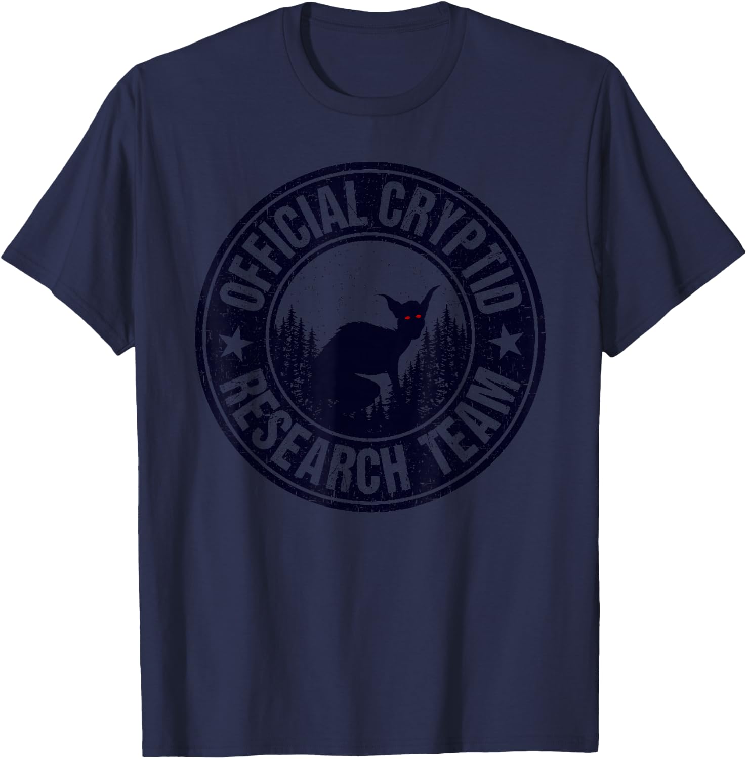 Official Cryptid Research Team Cryptozoology El Chupacabra T-Shirt - T-Shirt | Navy