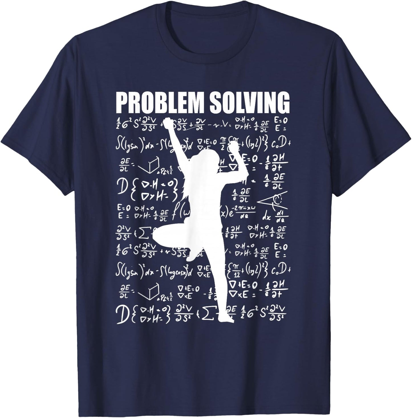 Problem Solving Bouldering Climbing Women Rock Climber T-Shirt - T-Shirt | Navy