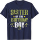 Sister of The Birthday Boy Shirt Army Camouflage Sister 1st T-Shirt - T-Shirt | Navy