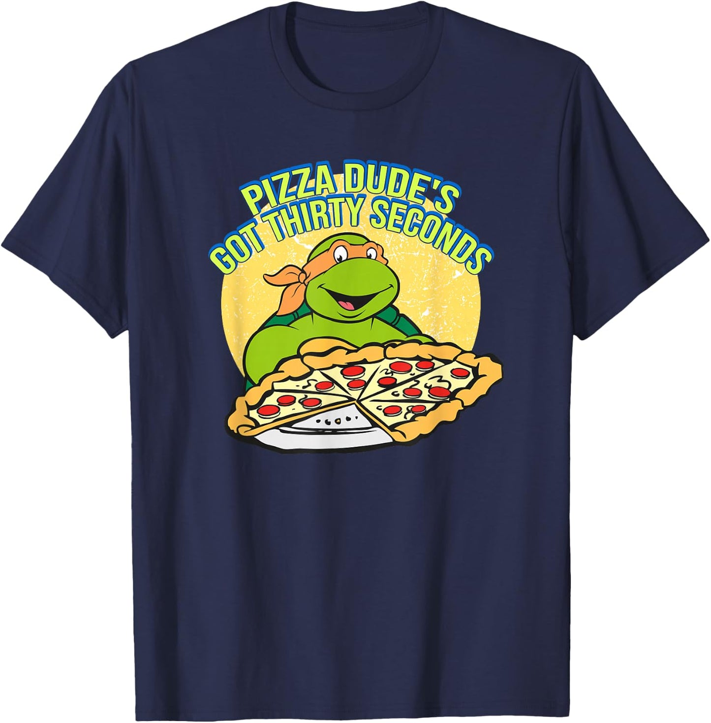 Michelangelo - Pizza Dude T-Shirt - T-Shirt | Navy