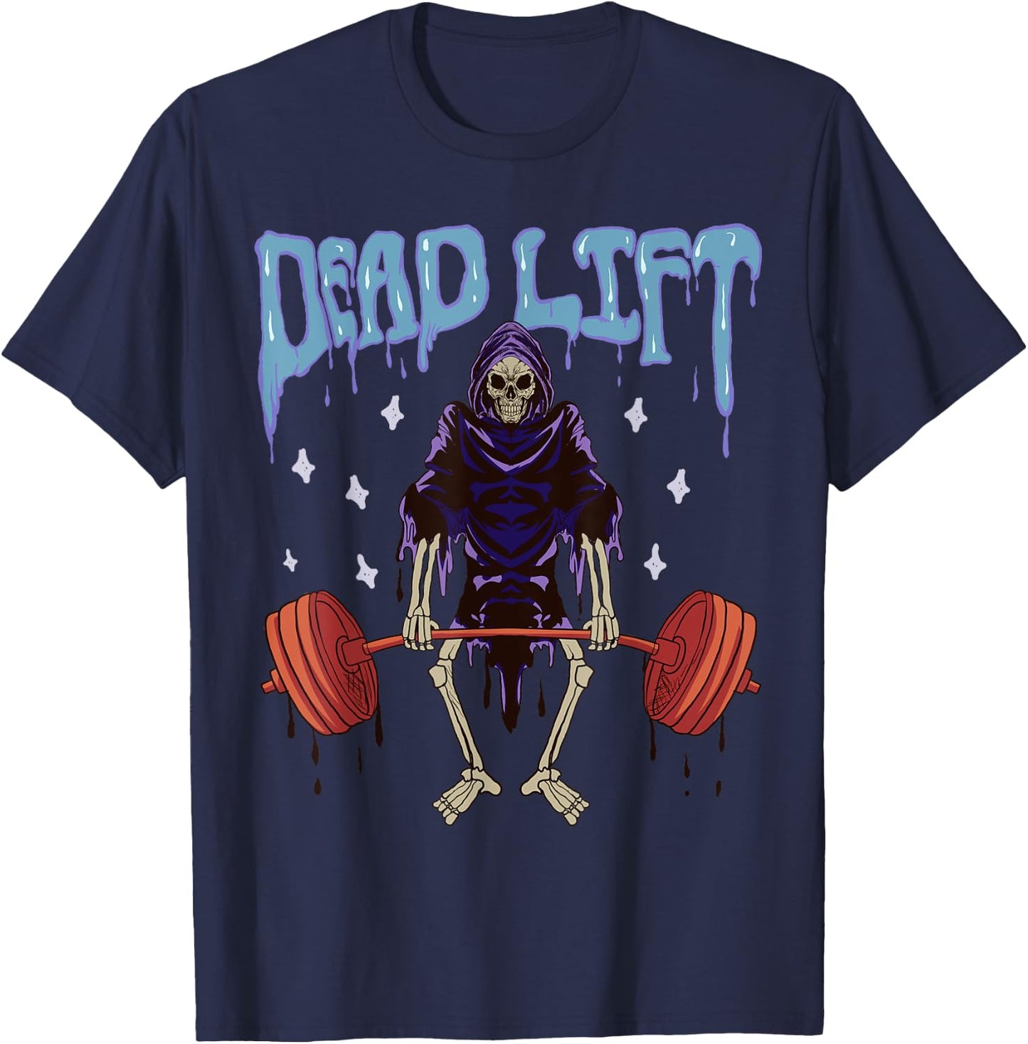 Funny Gym - Grim Reaper Deadlift Workout - Occult T-Shirt - T-Shirt | Navy