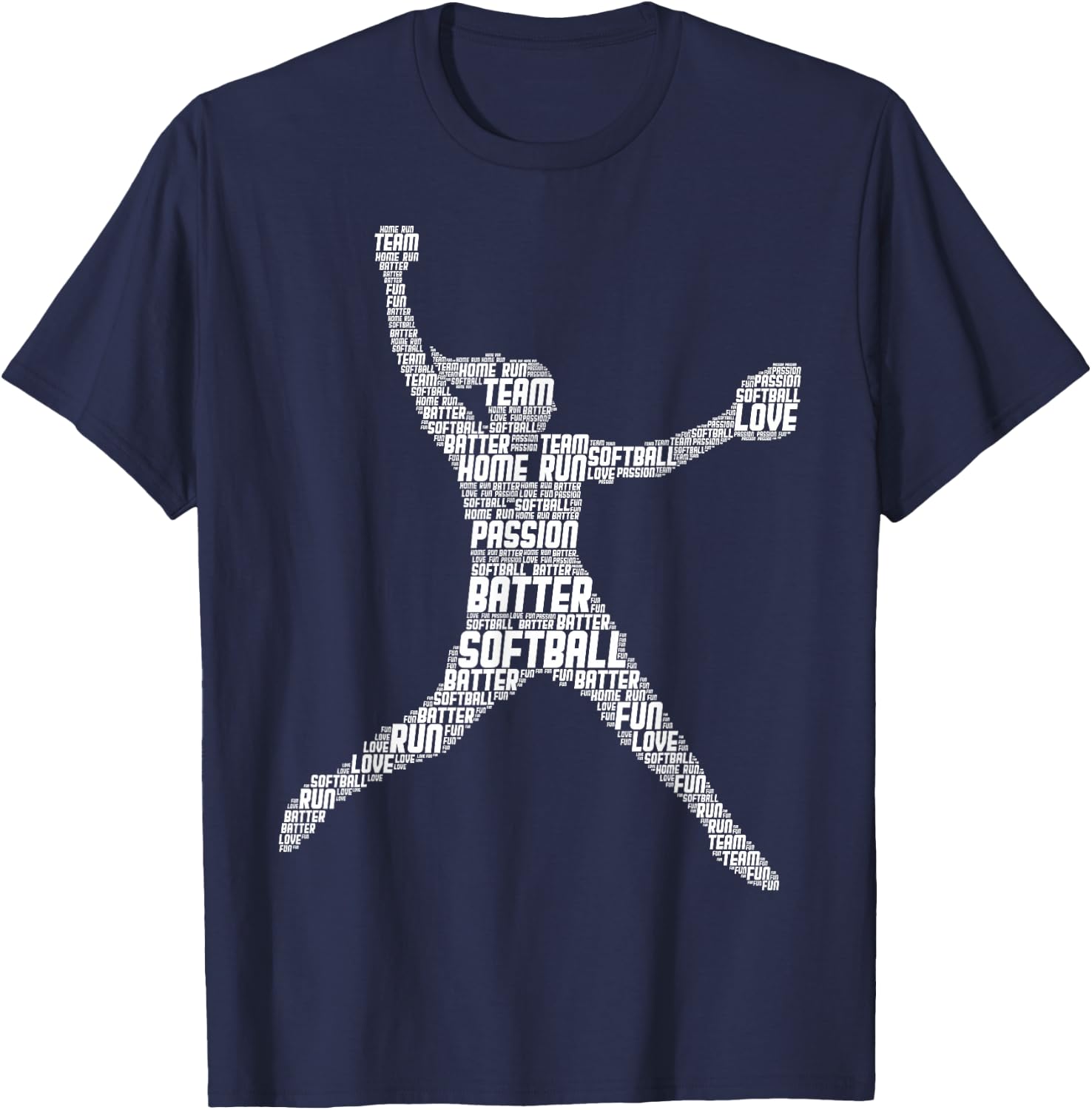 Softball Girls Women Kids T-Shirt - T-Shirt | Navy