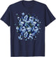 Cute Forget-Me-Not Inspired Flower Plant Lover Gardener T-Shirt - T-Shirt | Navy