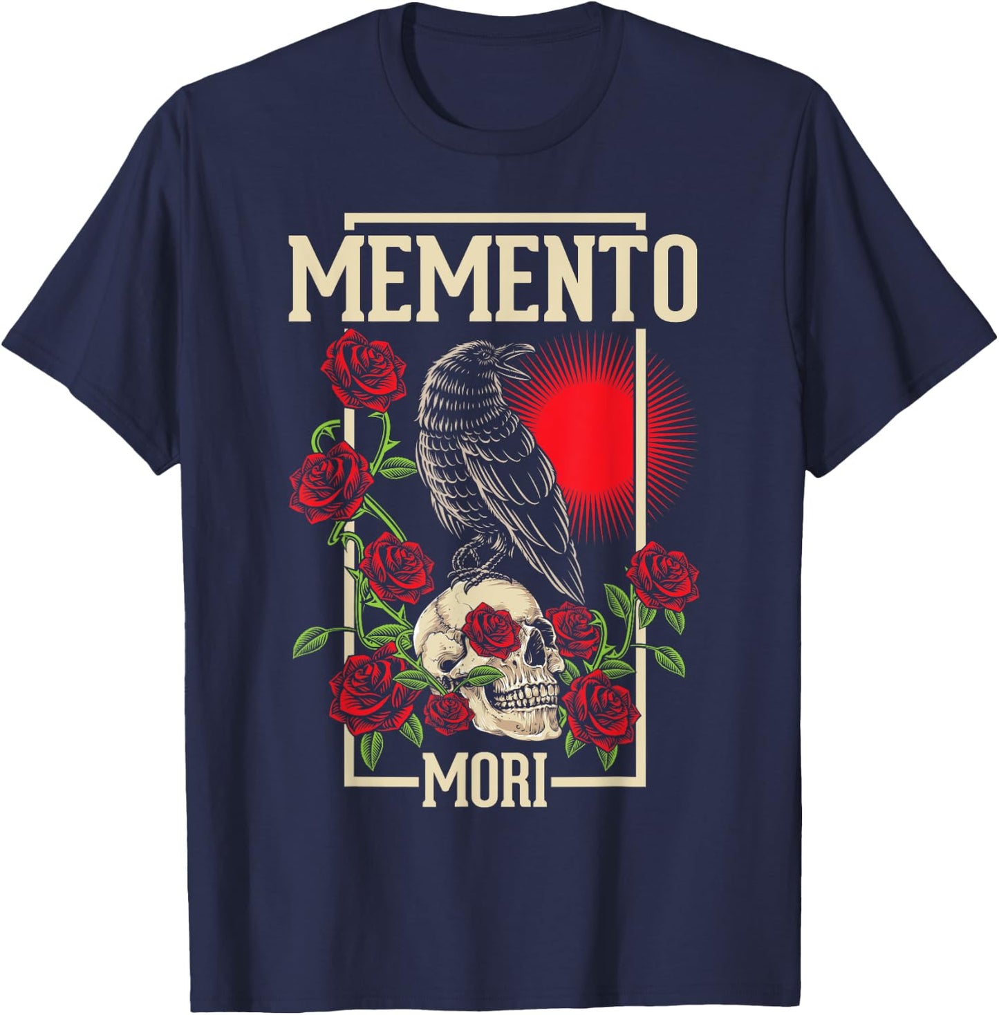 Memento Mori Stoicism Philosophy Stoic Philosopher Quote T-Shirt - T-Shirt | Navy