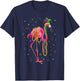 Jester Flamingo & Beads Mardi Gras Fat Tuesday Parade Girls T-Shirt - T-Shirt | Navy