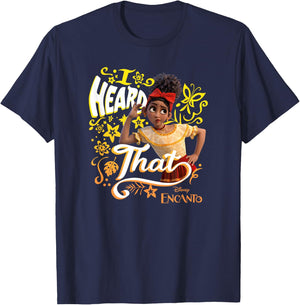 Disney Encanto Dolores I Heard That Portrait Small T-Shirt - T-Shirt | Navy