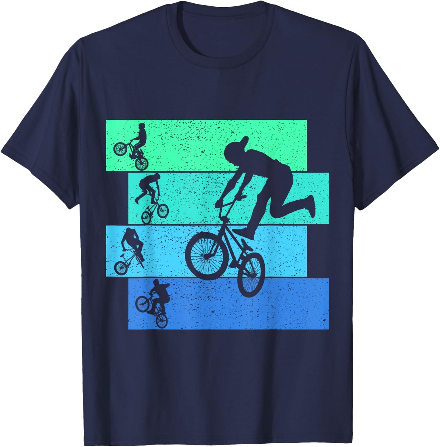 BMX Bike Bicycle Stunt Boys Kids T-Shirt - T-Shirt | Navy