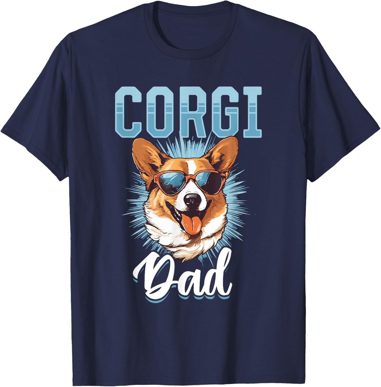 Pembroke Welsh Corgi - Corgi Dad T-Shirt - T-Shirt | Navy