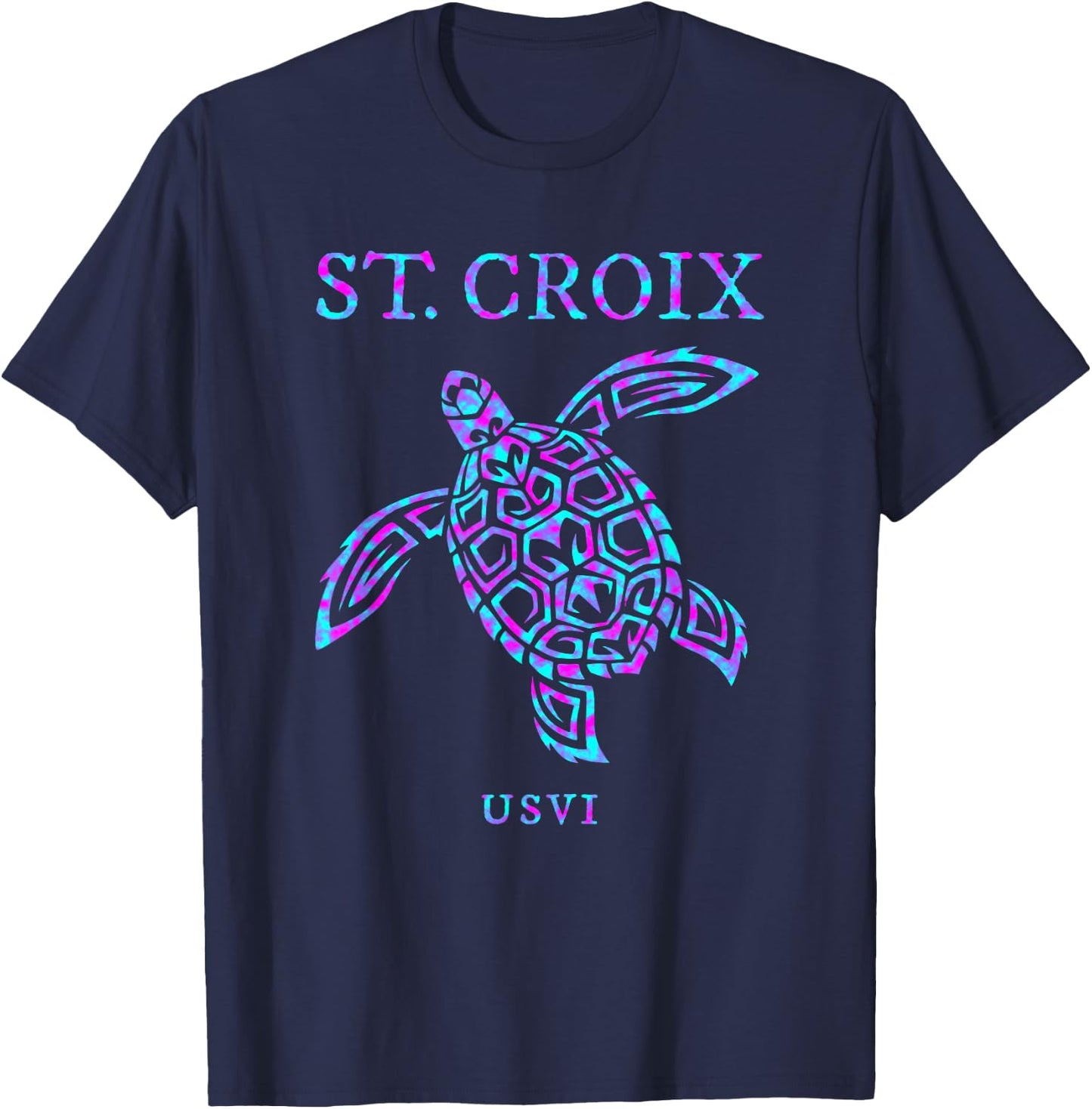 St Croix Sea Turtle Boys Girls Toddler T-Shirt - T-Shirt | Navy