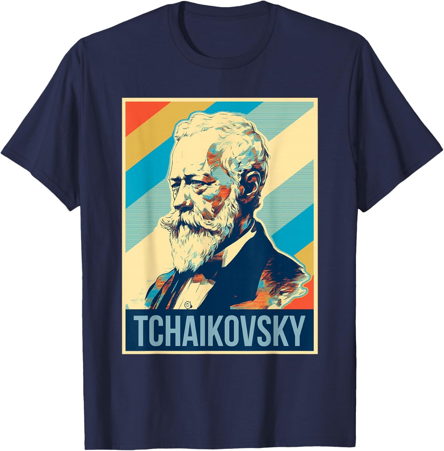 Tchaikovsky Poster Musician Composer T-Shirt - T-Shirt | Navy