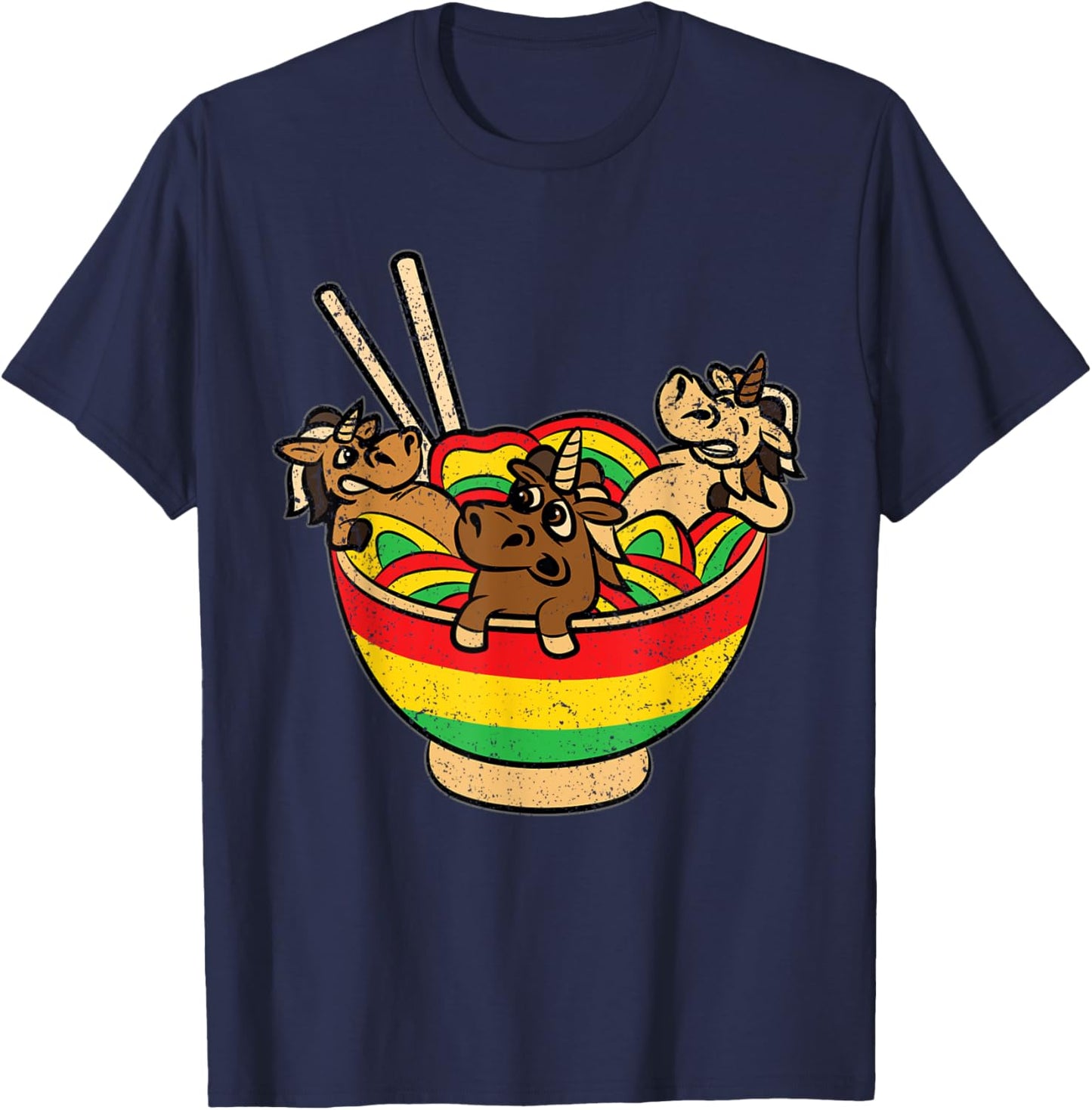 Ramen Lover Juneteenth Unicorn Black History African T-Shirt - T-Shirt | Navy