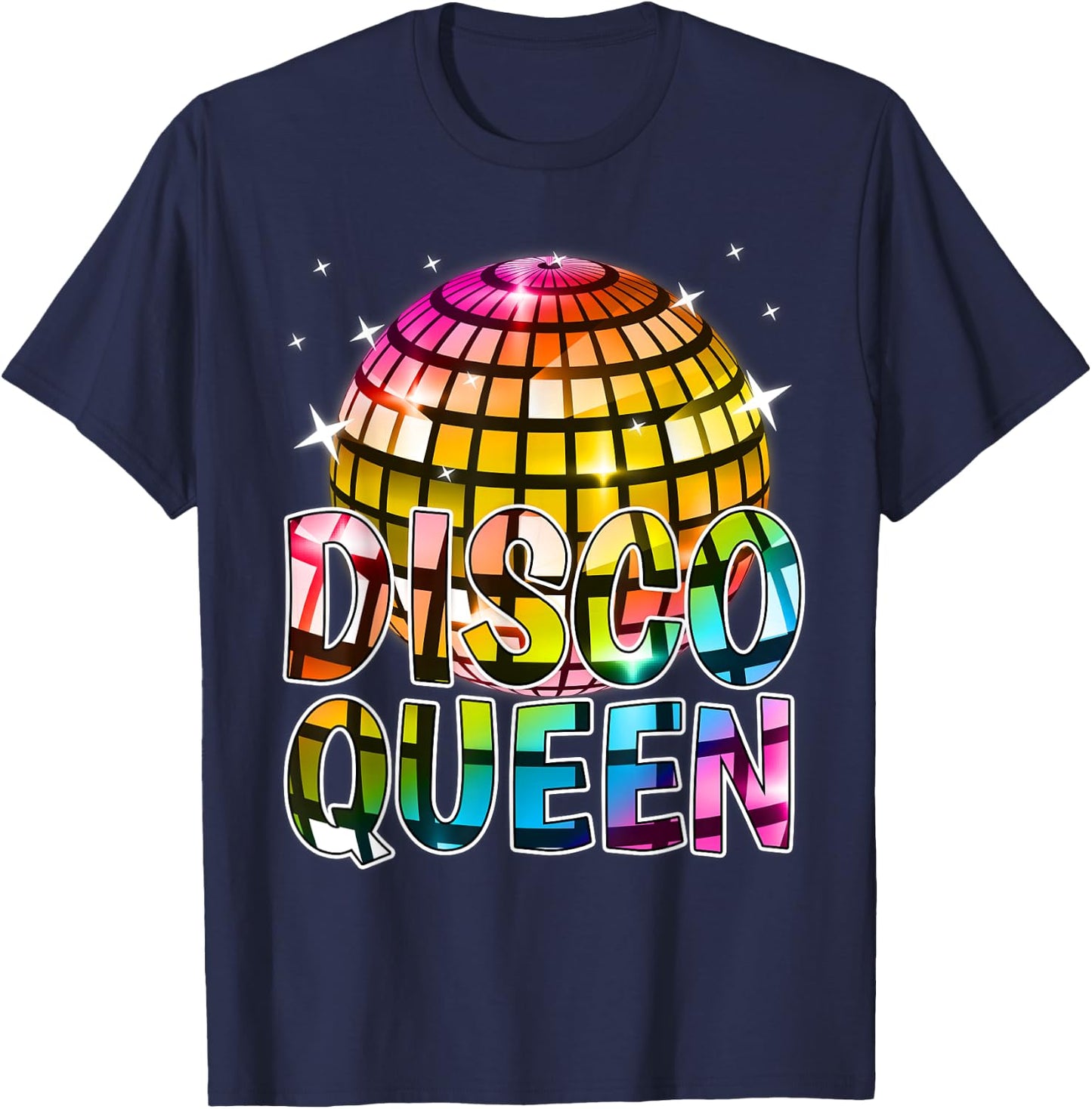 Disco Queen Reunion Best Friend Party Birthday Queen Squad T-Shirt - T-Shirt | Navy