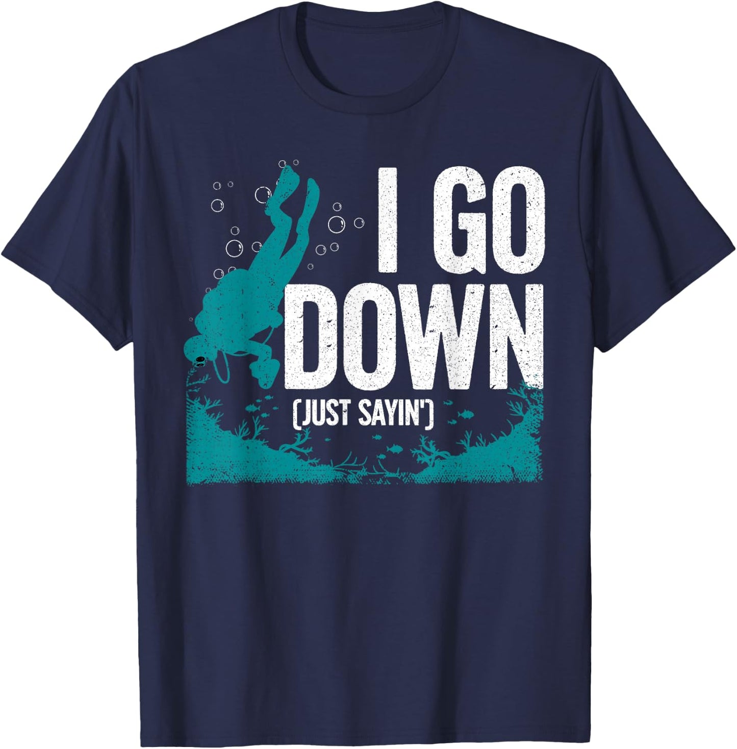 Cute Scuba Diving Design Women Diving Scuba Diver T-Shirt - T-Shirt | Navy
