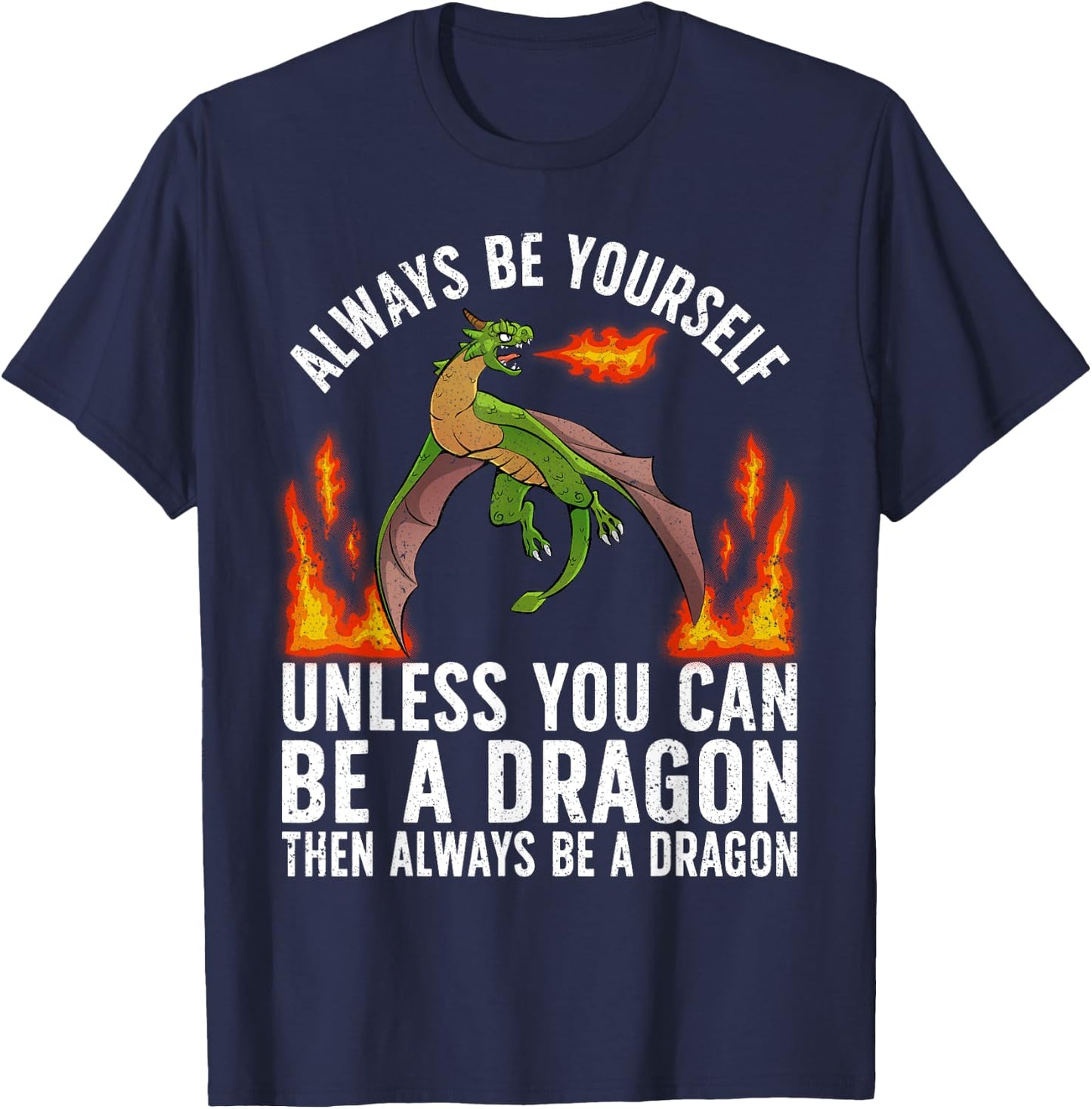 Funny Dragon Design Women Kids Fantasy Dragon Lover T-Shirt - T-Shirt | Navy