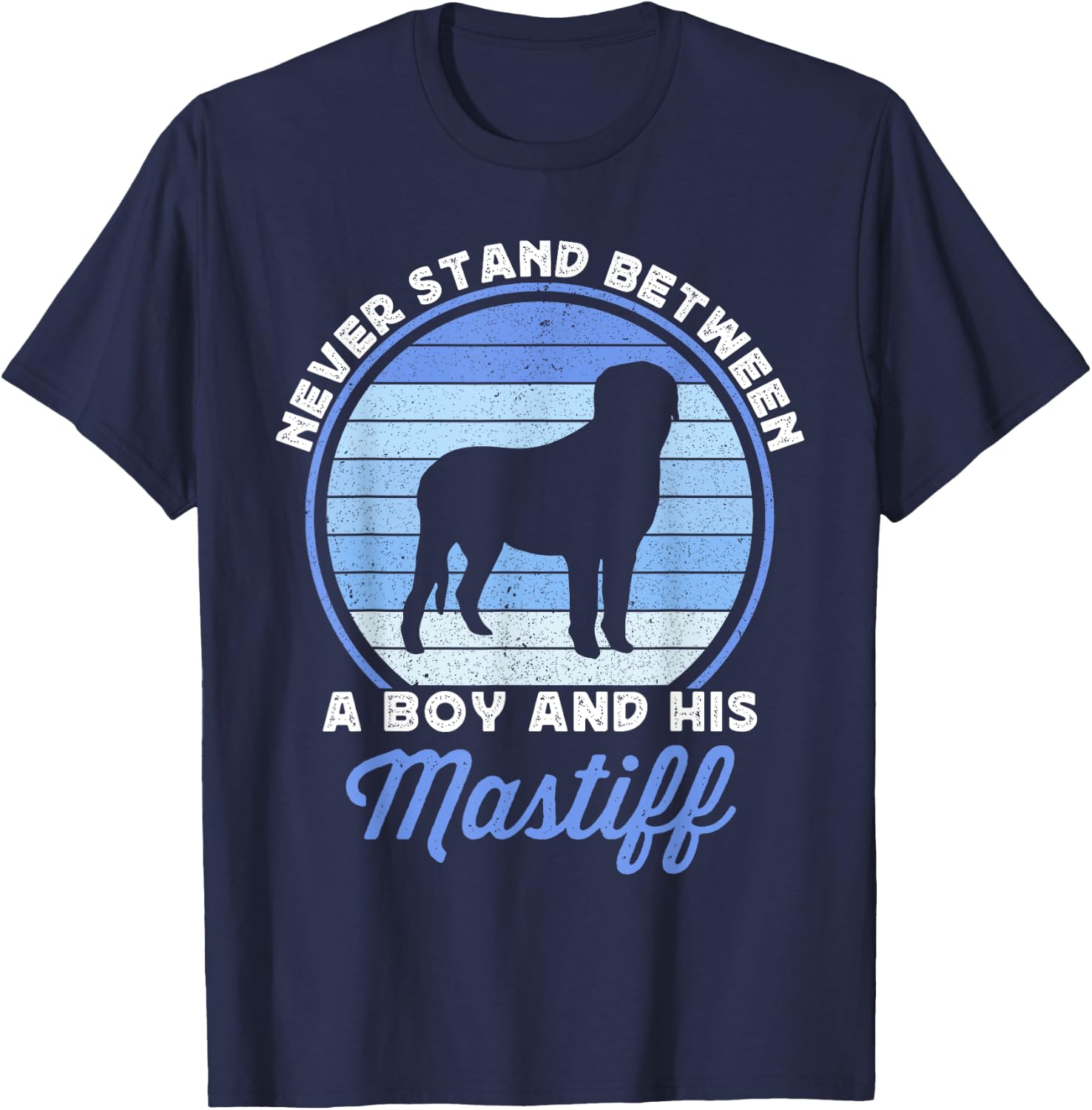 Boys English Mastiff For Kids Boy Mastiffs Dog Lover Funny T-Shirt - T-Shirt | Navy