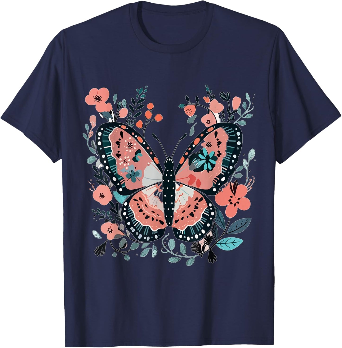 Cute Butterfly design butterflies and butterfly T-Shirt - T-Shirt | Navy